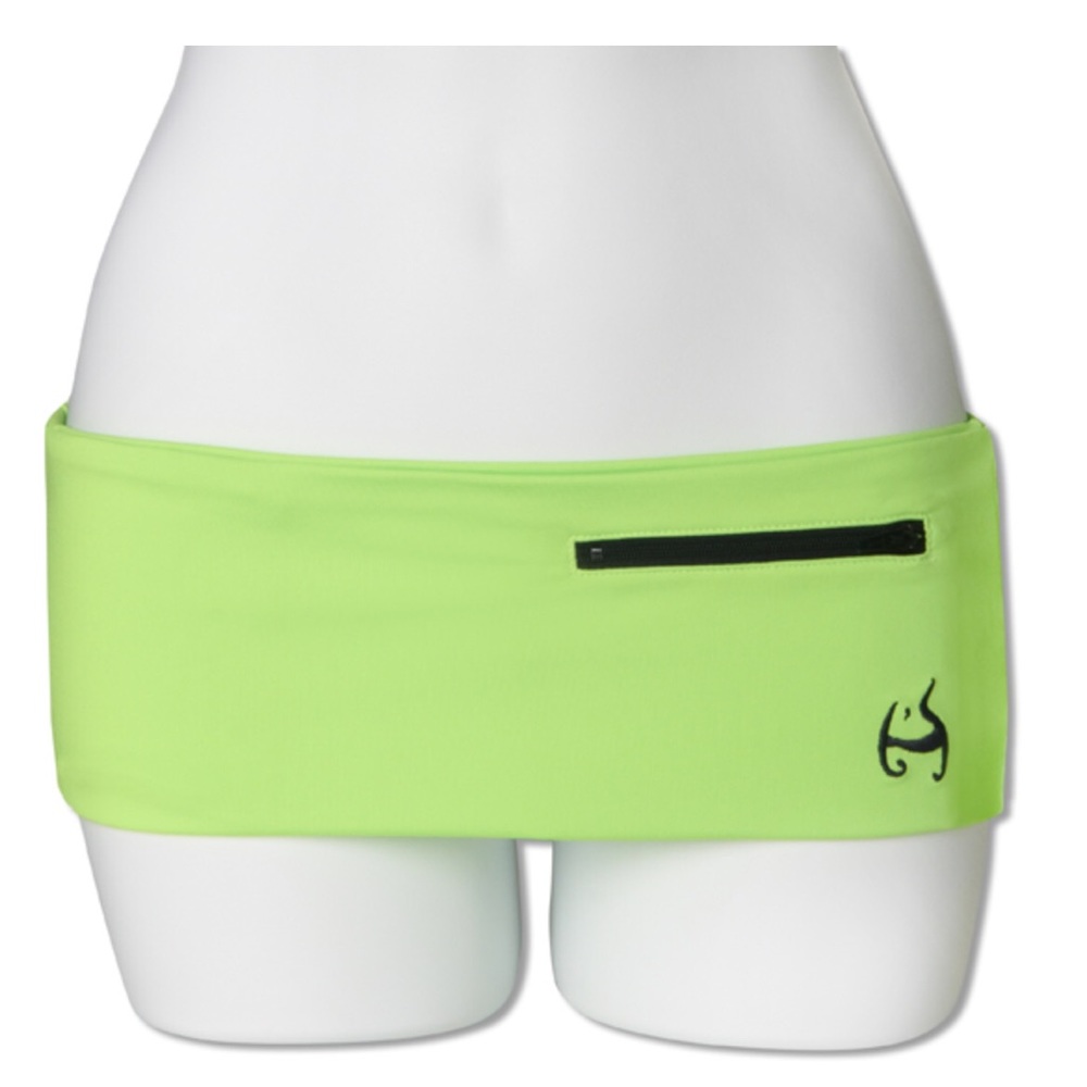 NEON GREEN FANNY PACK (BLACK ZIPPER) SIZE SMALL